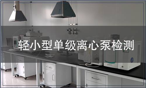 輕小型單級離心泵檢測