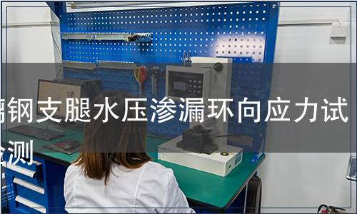 玻璃鋼支腿水壓滲漏環向應力試驗檢測
